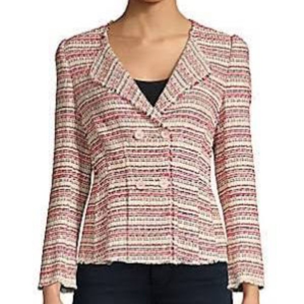 Rebecca Taylor | Size 6. Striped Tweed Blazer